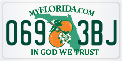 FL license plate 0693BJ
