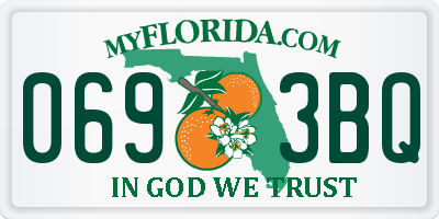 FL license plate 0693BQ