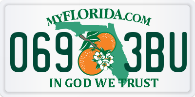 FL license plate 0693BU