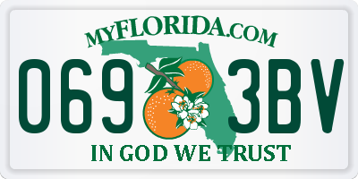 FL license plate 0693BV