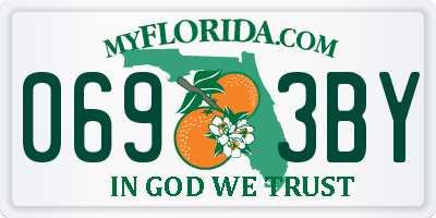 FL license plate 0693BY