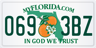 FL license plate 0693BZ