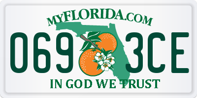 FL license plate 0693CE