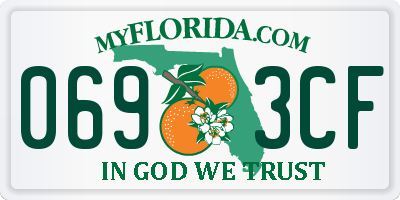 FL license plate 0693CF
