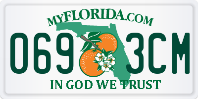 FL license plate 0693CM