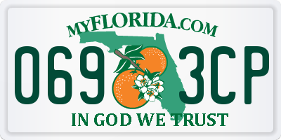 FL license plate 0693CP