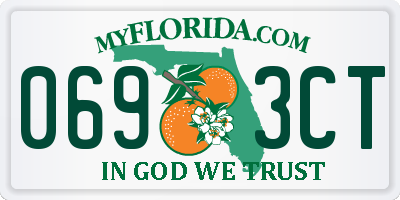 FL license plate 0693CT