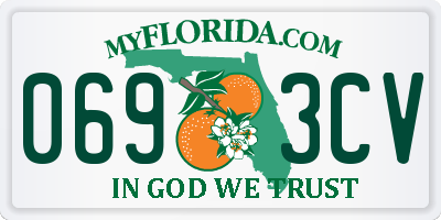 FL license plate 0693CV
