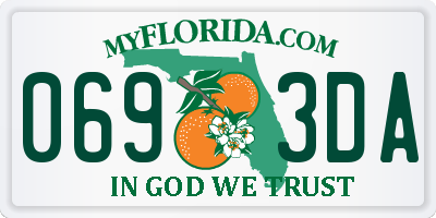 FL license plate 0693DA