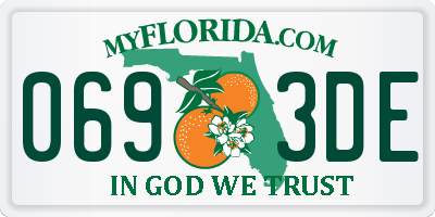 FL license plate 0693DE
