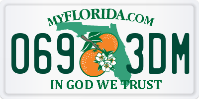 FL license plate 0693DM