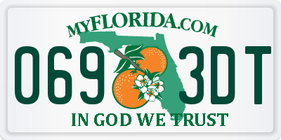 FL license plate 0693DT
