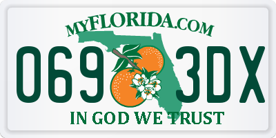 FL license plate 0693DX