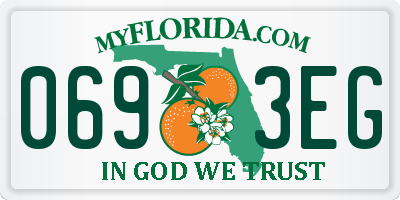 FL license plate 0693EG
