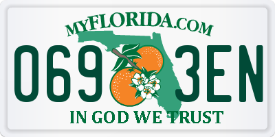 FL license plate 0693EN