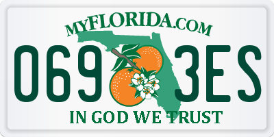 FL license plate 0693ES