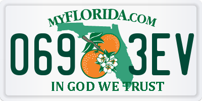 FL license plate 0693EV