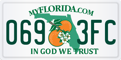 FL license plate 0693FC