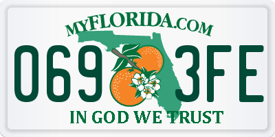 FL license plate 0693FE