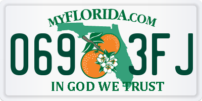 FL license plate 0693FJ