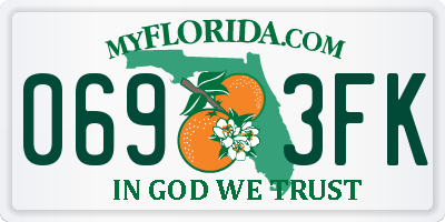 FL license plate 0693FK
