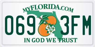 FL license plate 0693FM