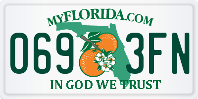 FL license plate 0693FN