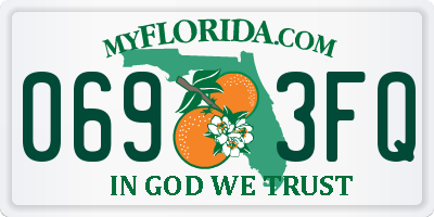 FL license plate 0693FQ