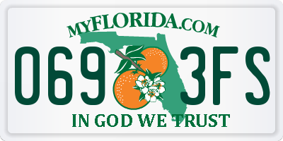FL license plate 0693FS
