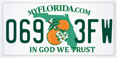 FL license plate 0693FW