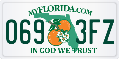 FL license plate 0693FZ