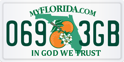 FL license plate 0693GB