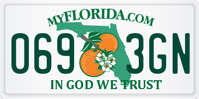FL license plate 0693GN
