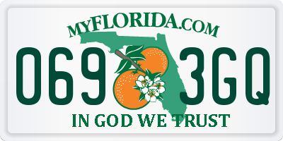 FL license plate 0693GQ
