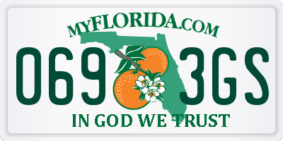 FL license plate 0693GS