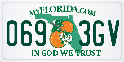 FL license plate 0693GV