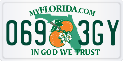 FL license plate 0693GY