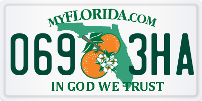 FL license plate 0693HA