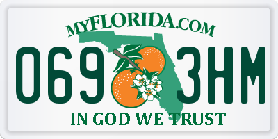 FL license plate 0693HM
