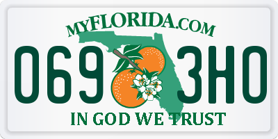 FL license plate 0693HO