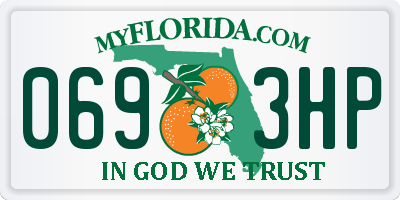 FL license plate 0693HP
