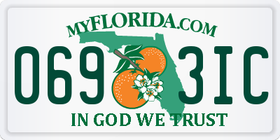 FL license plate 0693IC