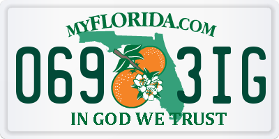 FL license plate 0693IG