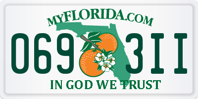 FL license plate 0693II