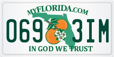 FL license plate 0693IM