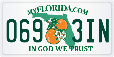 FL license plate 0693IN