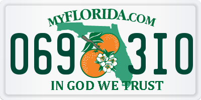 FL license plate 0693IO