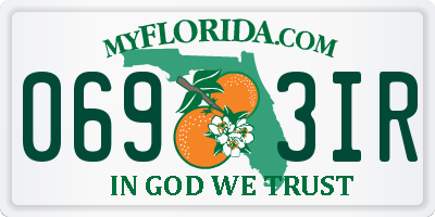 FL license plate 0693IR