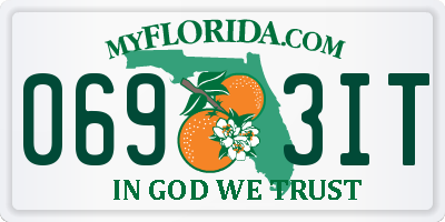 FL license plate 0693IT