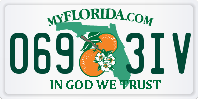 FL license plate 0693IV